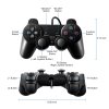 Wired Dual Vibration Controller for PS2 - Black