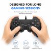 Wired Dual Vibration Controller for PS2 - Black