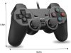 Wired Dual Vibration Controller for PS2 - Black