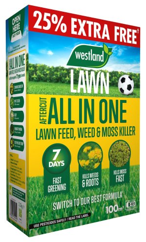 All In One Lawn Feed, Weed & Moss Killer 3.2kg - Treats 100sqm Image