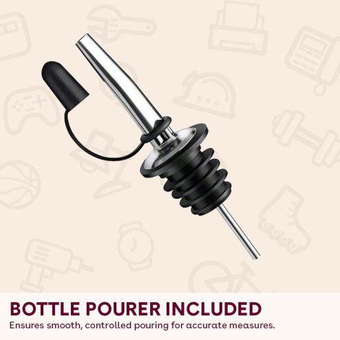 Stainless Steel Speed Pourer with Dust Cap - Bottle Pourer Spout