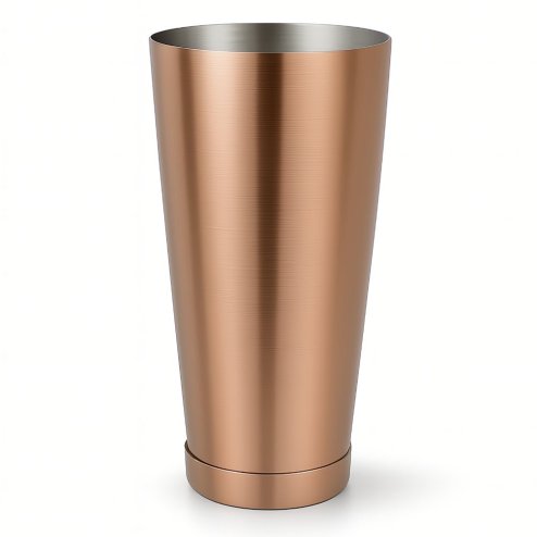 Boston Cocktail Shaker Set - Brushed Copper 28oz Tin & 16oz Mixing Glass
