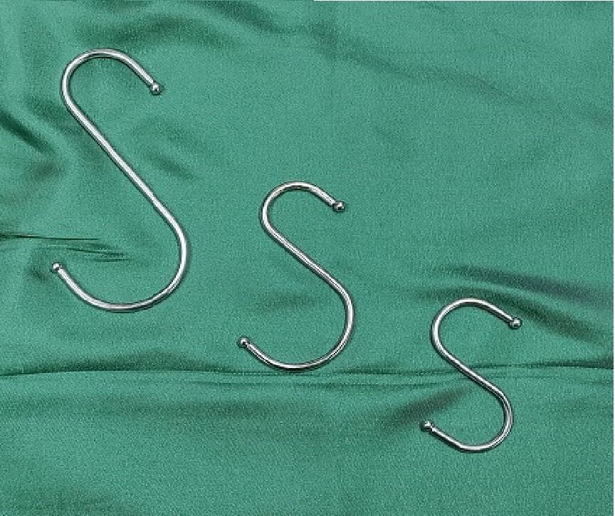 Large Stainless Steel S Hooks 12cm - Pack of 10, for Powder Coating, Workshop & Kitchen