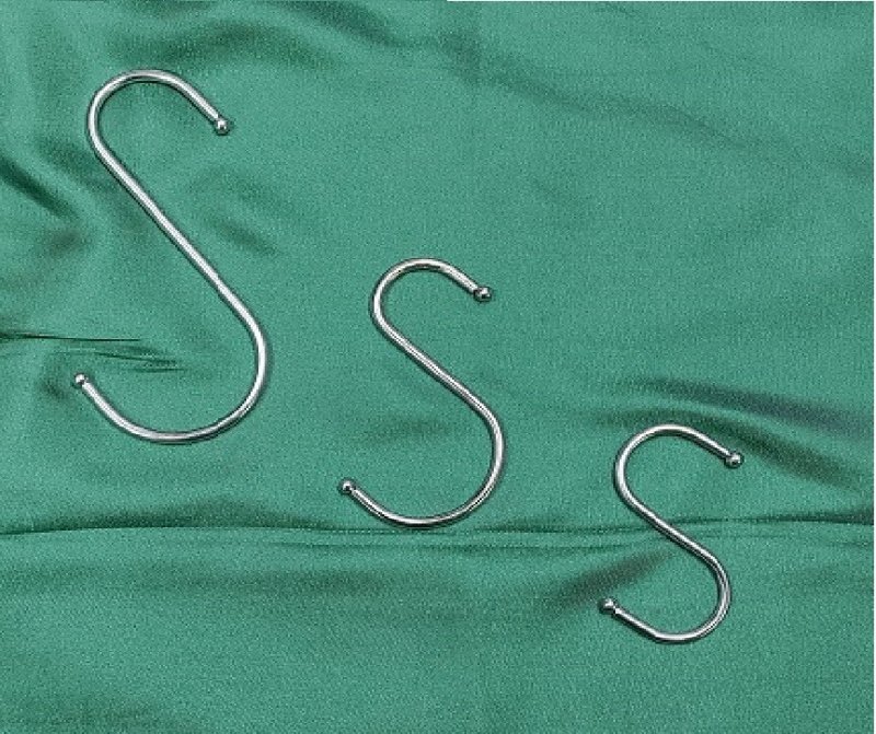 Large Stainless Steel S Hooks 12cm - Pack of 10, for Powder Coating, Workshop & Kitchen