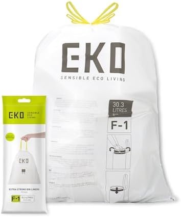 Drawstring Kitchen Bin Bags 18-30 Litre - 20 Bin Liners