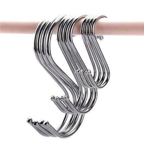 Large Stainless Steel S Hooks 12cm - Pack of 10, for Powder Coating, Workshop & Kitchen