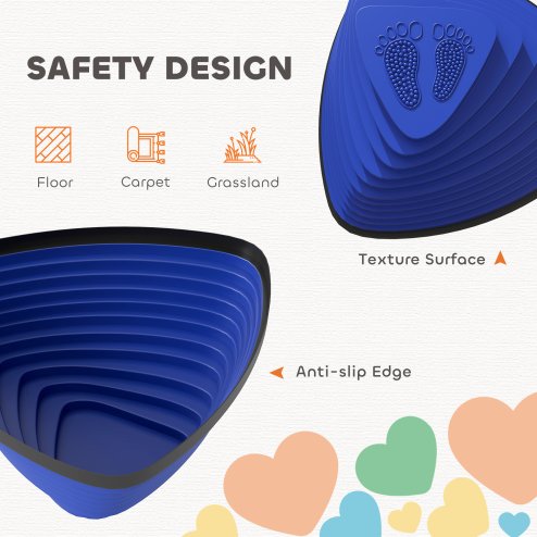 AIYAPLAY Stepping Stones for Kids, 11 Pieces Balance Stones with Non-Slip Wrapping Strips, Outdoor Indoor Stackable Sensory Toys Obstacle Course for Balance and Motor Skills