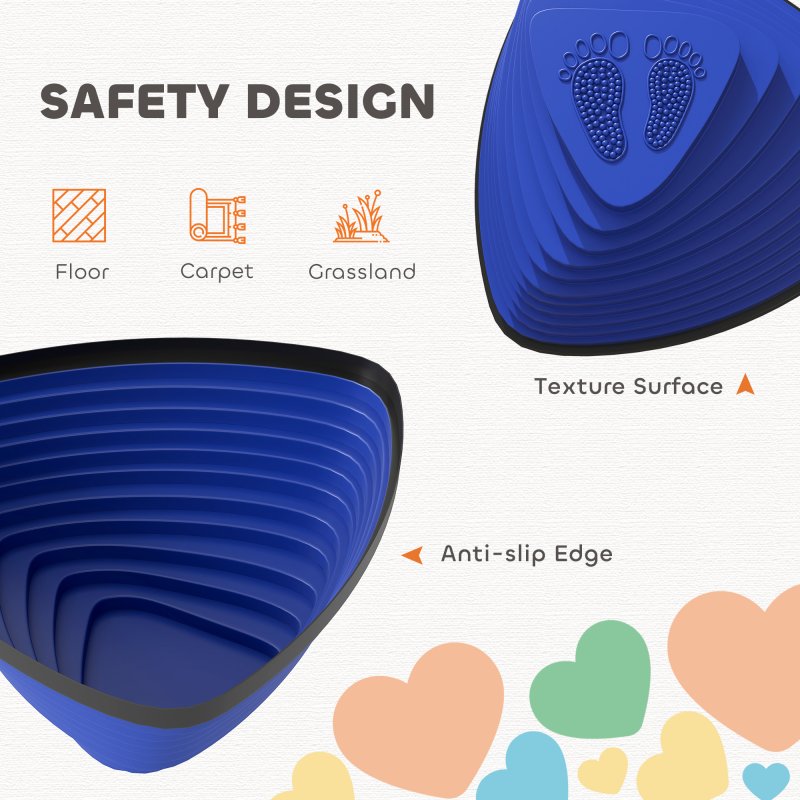 AIYAPLAY Stepping Stones for Kids, 11 Pieces Balance Stones with Non-Slip Wrapping Strips, Outdoor Indoor Stackable Sensory Toys Obstacle Course for Balance and Motor Skills